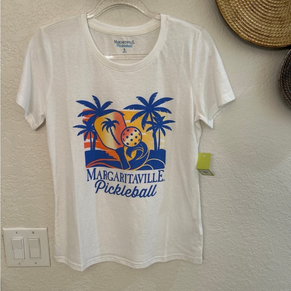 Margaritaville Paddles Up Pickleball T-shirt size Small NWT‎